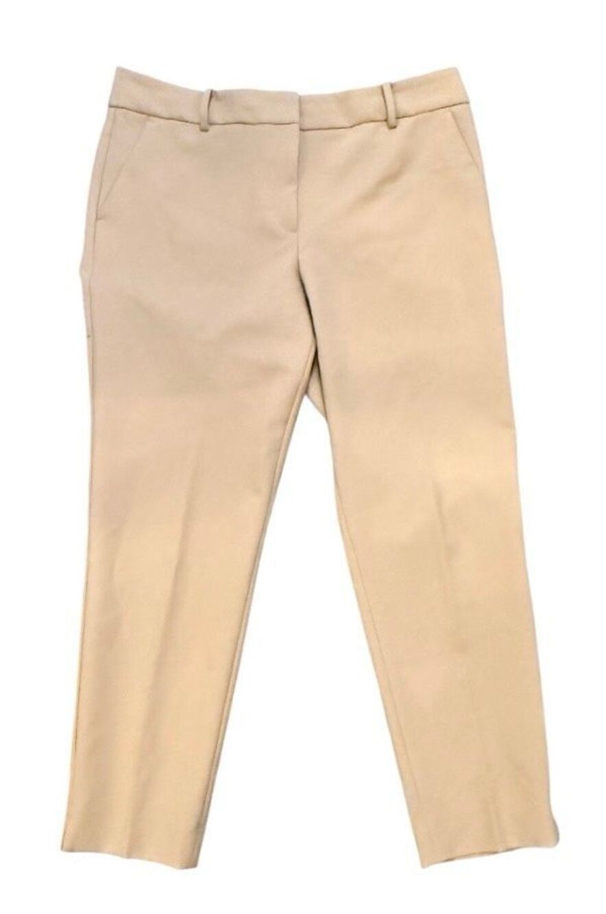 Talbots Hampshire Ankle Pants Tan/Khaki Sz. 12 Office Work Elevated Mid Rise